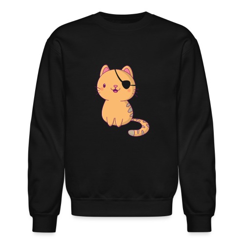 Cat with 3D glasses doing Vision Therapy! - Unisex Crewneck Sweatshirt
