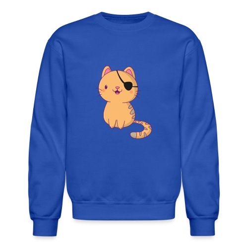 Cat with 3D glasses doing Vision Therapy! - Unisex Crewneck Sweatshirt