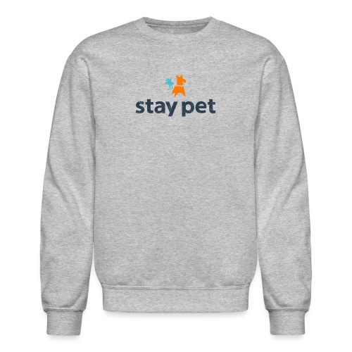 Stay Pet Blue Worn Logo - Unisex Crewneck Sweatshirt
