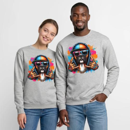 Colorful Boxer Splash Art - Unisex Crewneck Sweatshirt