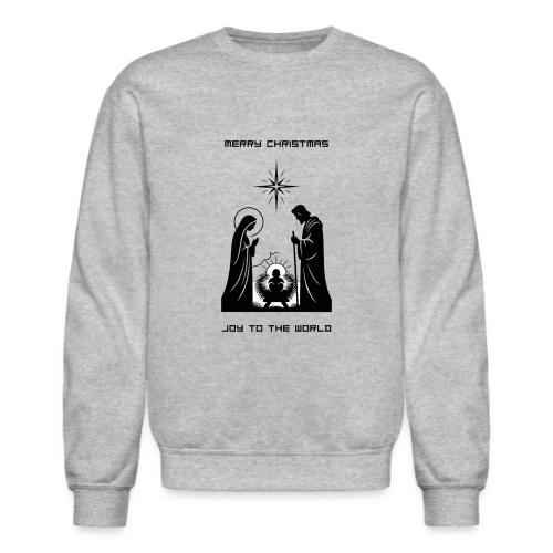 Joy to the World T-Shirt | Minimalist Nativity - Unisex Crewneck Sweatshirt