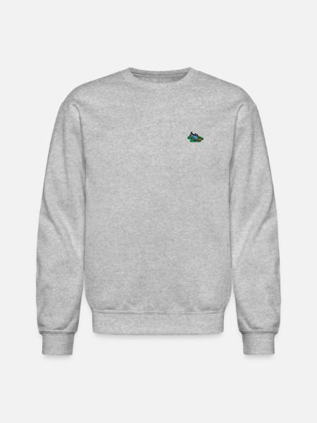 Runningshoes embroidered - Unisex Crewneck Sweatshirt - heather gray
