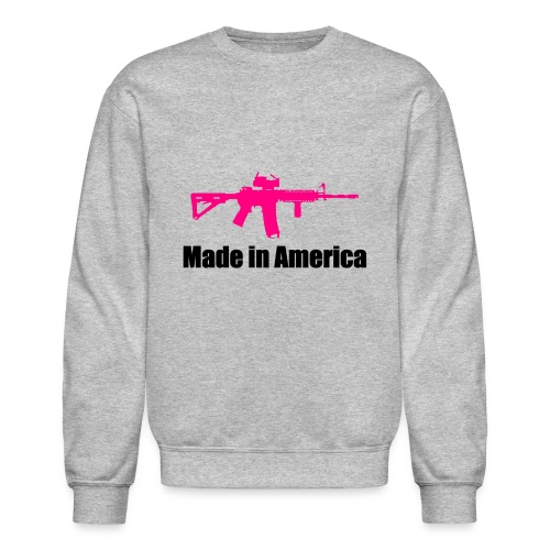 Gun w words pink png - Unisex Crewneck Sweatshirt
