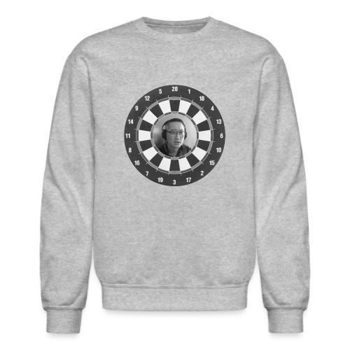 Producer Jay on Dartboard with Fusco Show back - Unisex Crewneck Sweatshirt