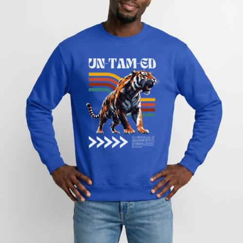 Unleash Your Wild Side: Fierce Tiger Print Design - Unisex Crewneck Sweatshirt