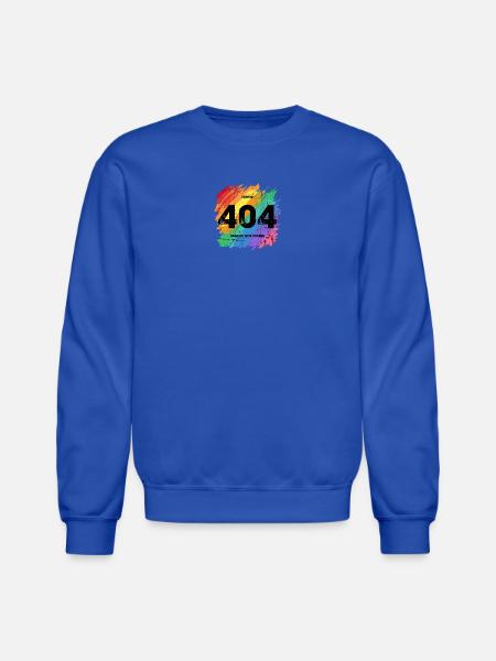 Rainbow 404 Error Tee - Unisex Crewneck Sweatshirt - royal blue
