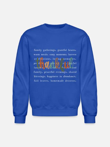 Thankful - Unisex Crewneck Sweatshirt - royal blue