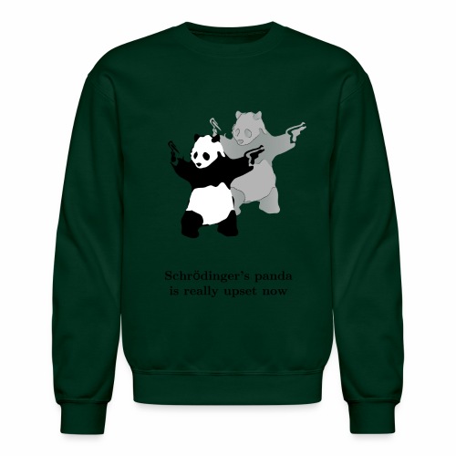 Schrödinger's panda is really upset now - Unisex Crewneck Sweatshirt