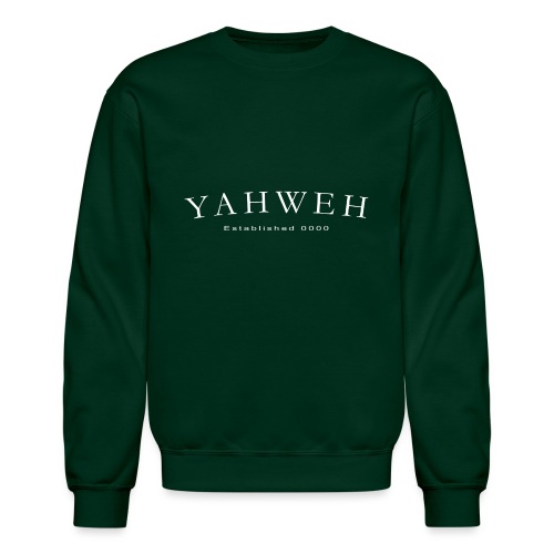 Yahweh Established 0000 in white - Unisex Crewneck Sweatshirt