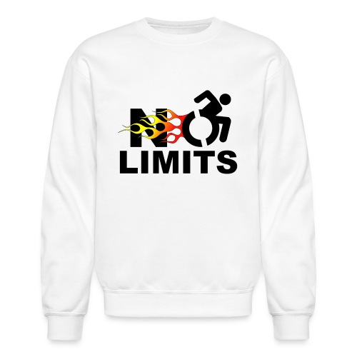 No limits for me with my wheelchair - Unisex Crewneck Sweatshirt