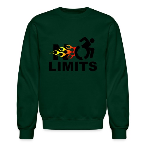 No limits for me with my wheelchair - Unisex Crewneck Sweatshirt