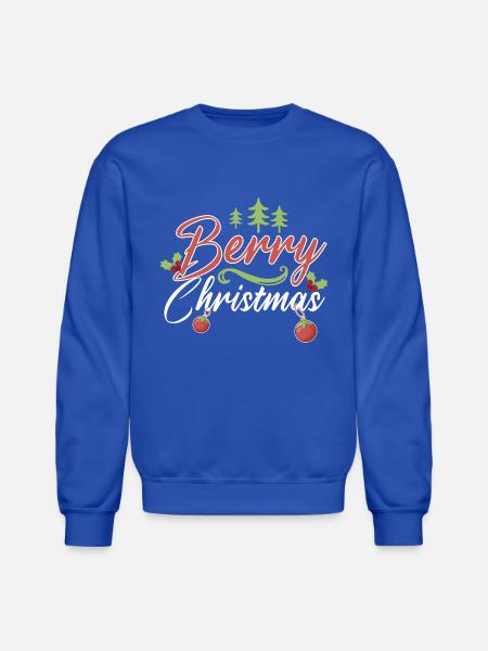 Berry Christmas Strawberry - Unisex Crewneck Sweatshirt - royal blue