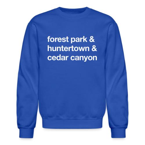1 Church 3 Locations - Unisex Crewneck Sweatshirt
