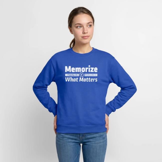 "Memorize What Matters" White Design