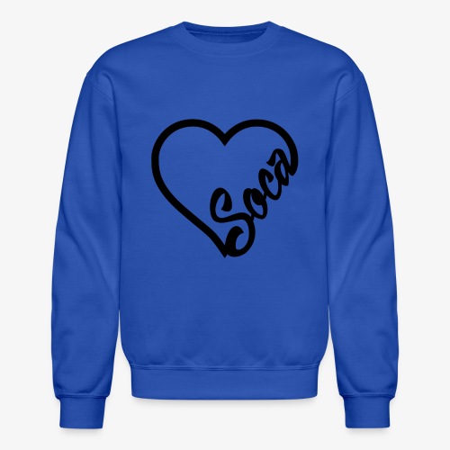 SocaHeart - BLACK - Unisex Crewneck Sweatshirt