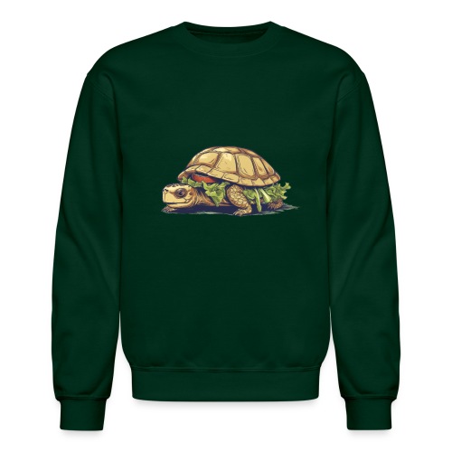 Turtle Sandwich Sticker n' Tee Version - Unisex Crewneck Sweatshirt