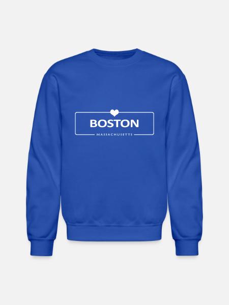 Boston Massachusetts In USA - Unisex Crewneck Sweatshirt - royal blue