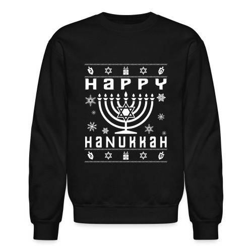 Happy Hanukkah Ugly Holiday - Unisex Crewneck Sweatshirt
