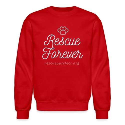 Rescue Forever White/Dark Background - Unisex Crewneck Sweatshirt