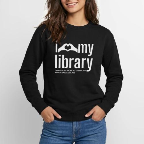 I Love My Library (White) - Unisex Crewneck Sweatshirt