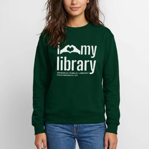 I Love My Library (White) - Unisex Crewneck Sweatshirt