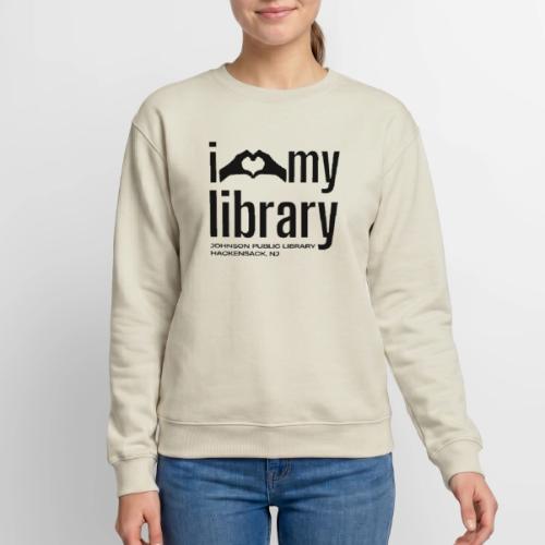 I Love My Library (Black) - Unisex Crewneck Sweatshirt