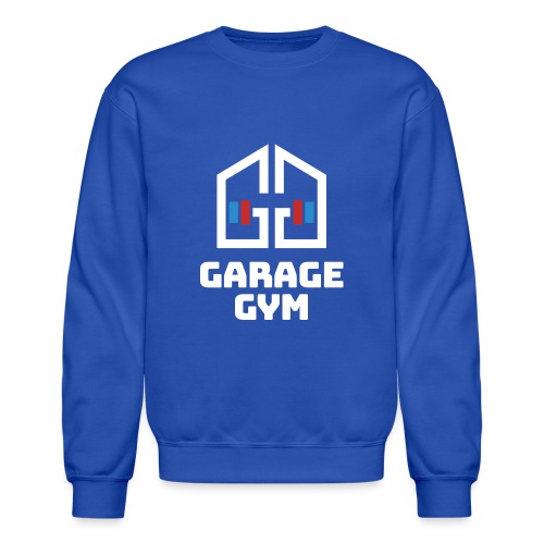 Garage Gym - White Logo - Unisex Crewneck Sweatshirt