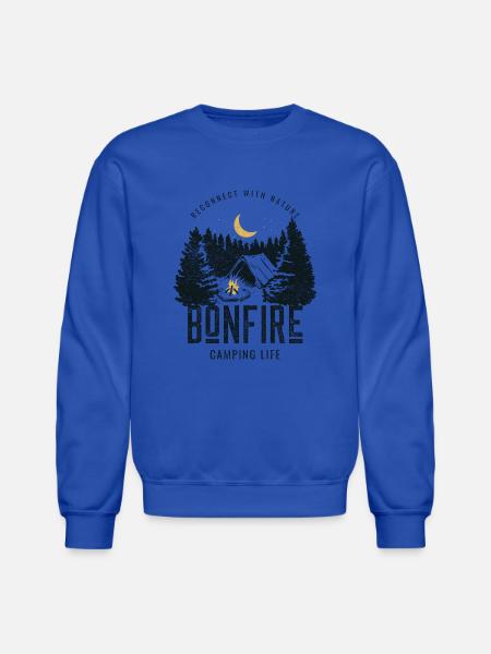 Camping Bonfire - Unisex Crewneck Sweatshirt - royal blue