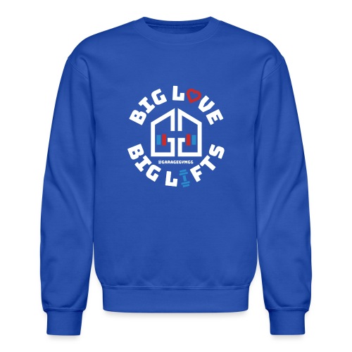 BigLove BigLifts - White - Unisex Crewneck Sweatshirt