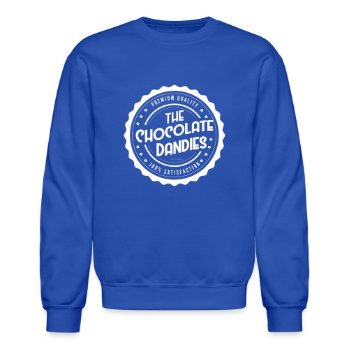 Chocolate Dandies Logo White - Unisex Crewneck Sweatshirt