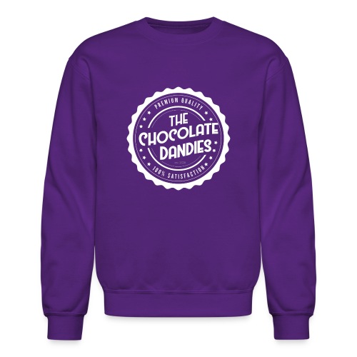 Chocolate Dandies Logo White - Unisex Crewneck Sweatshirt