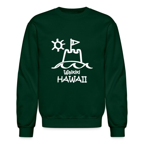 Waikiki Hawaii Sandcastle Souvenirs Gifts - Unisex Crewneck Sweatshirt