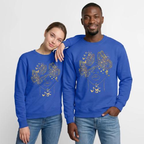 Queen Of Butterflies - Goddess Design - Unisex Crewneck Sweatshirt
