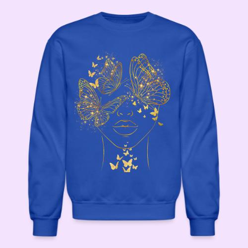 Queen Of Butterflies - Goddess Design - Unisex Crewneck Sweatshirt