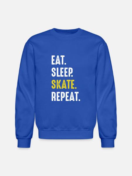 Eat Sleep Skate Repeat - Unisex Crewneck Sweatshirt - royal blue