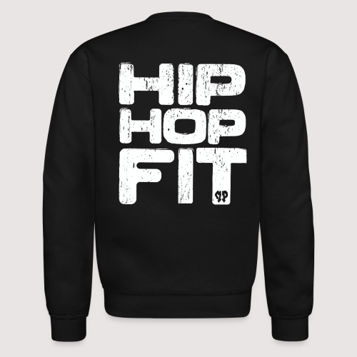 Hip-Hop Fit Logo (White distressed) - Unisex Crewneck Sweatshirt