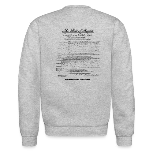 US Bill of Rights Black Lettering - Unisex Crewneck Sweatshirt
