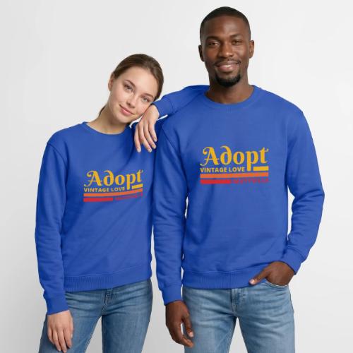 Adopt Vintage Love retro colors - Unisex Crewneck Sweatshirt