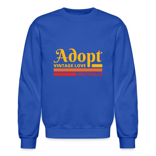 Adopt Vintage Love retro colors - Unisex Crewneck Sweatshirt