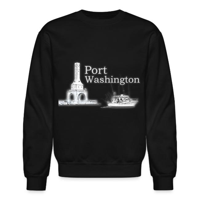 Port Washington By James Meyer Photography Port Washington Fishing Unisex Crewneck Sweatshirt