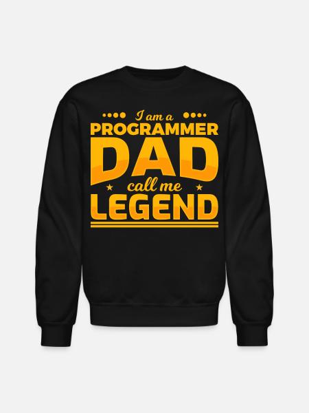 Programmer Father - Unisex Crewneck Sweatshirt - black