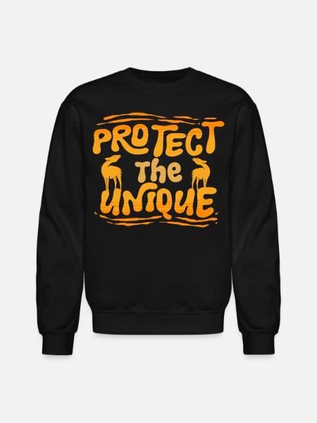 Okapi Protect The Unique - Unisex Crewneck Sweatshirt - black