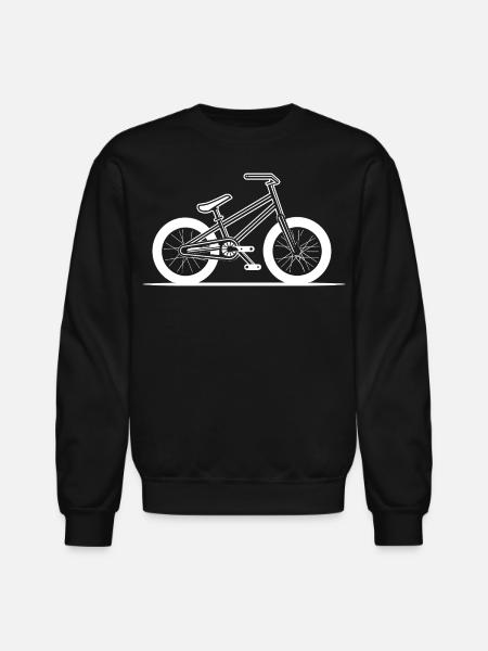 BMX Bike Drawing - Unisex Crewneck Sweatshirt - black