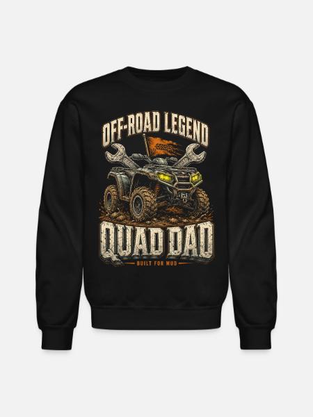 ATV Quad ATVs Quad Dad - Unisex Crewneck Sweatshirt - black