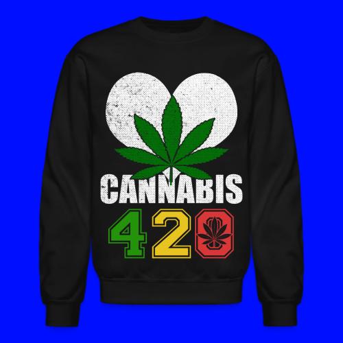Sidesplitting 420 Love Herb Weed Marijuana Design - Unisex Crewneck Sweatshirt
