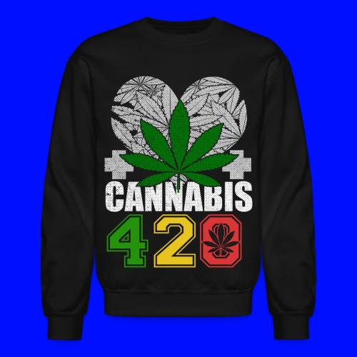 Clever 420 Smoker World Weed Marijuana Design - Unisex Crewneck Sweatshirt