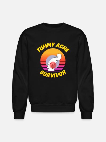 Tummy ache survivor - Unisex Crewneck Sweatshirt - black