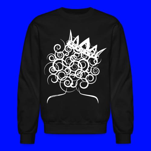 Curly Queen with Crown - Unisex Crewneck Sweatshirt