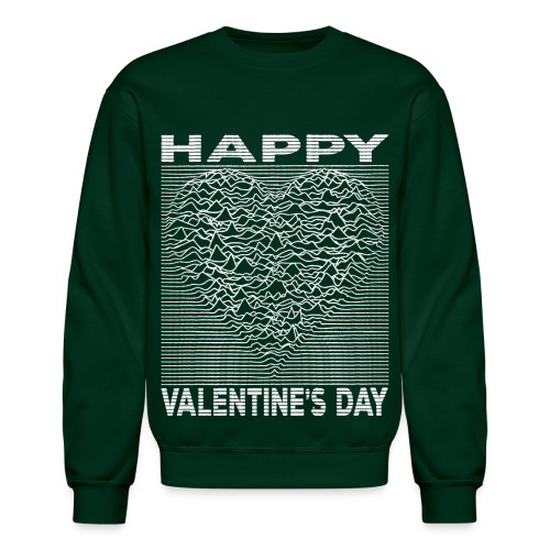 Love Lines Happy Valentines Day Heart - Unisex Crewneck Sweatshirt