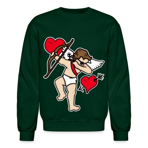 Dabbing Cupid For Valentines Day Gift T shirts - Unisex Crewneck Sweatshirt